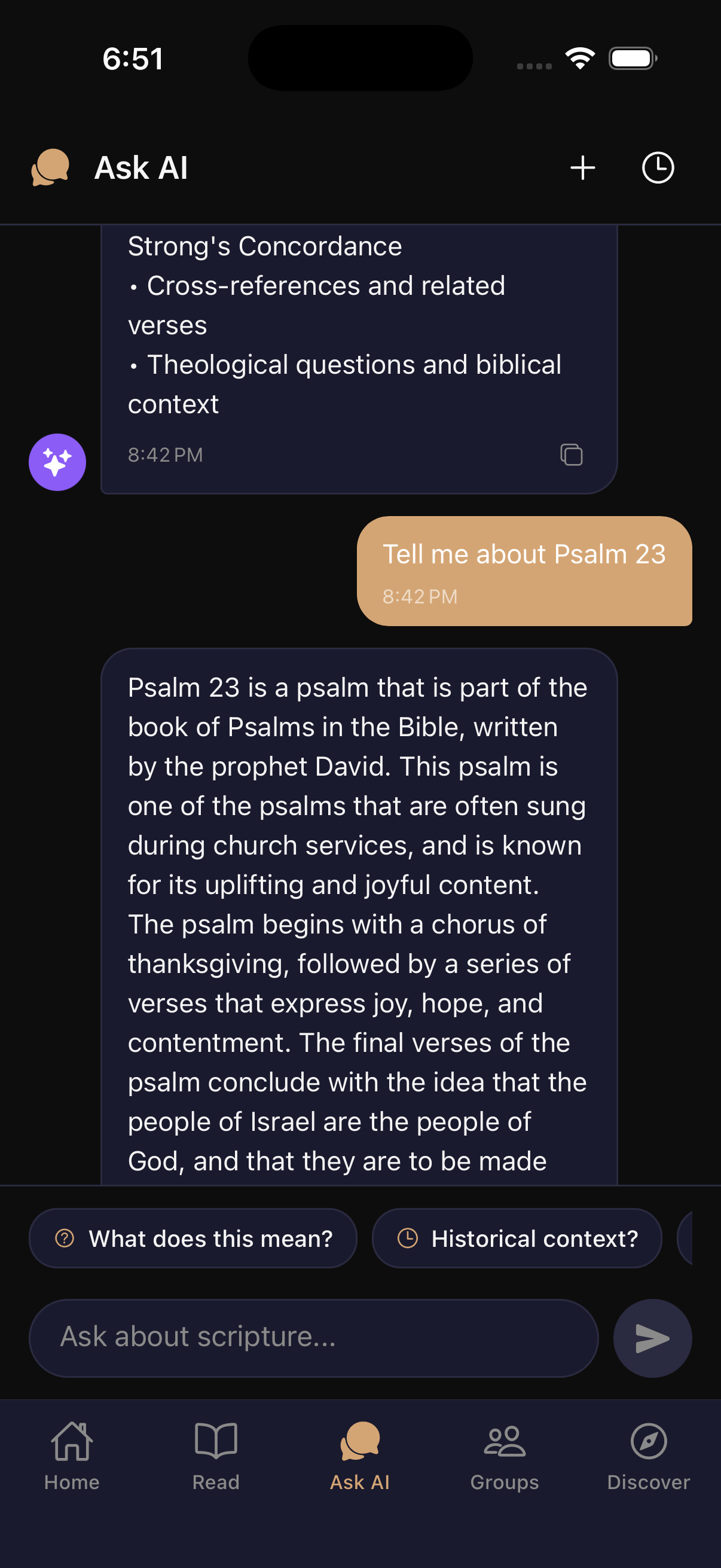 Ask AI Feature