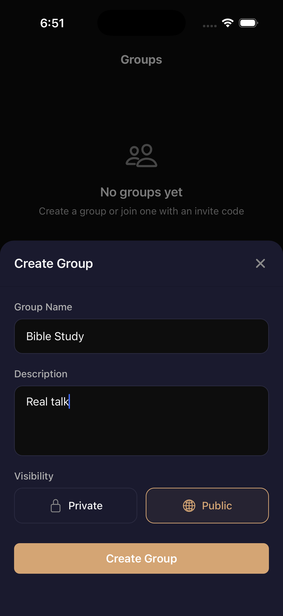 Groups Feature