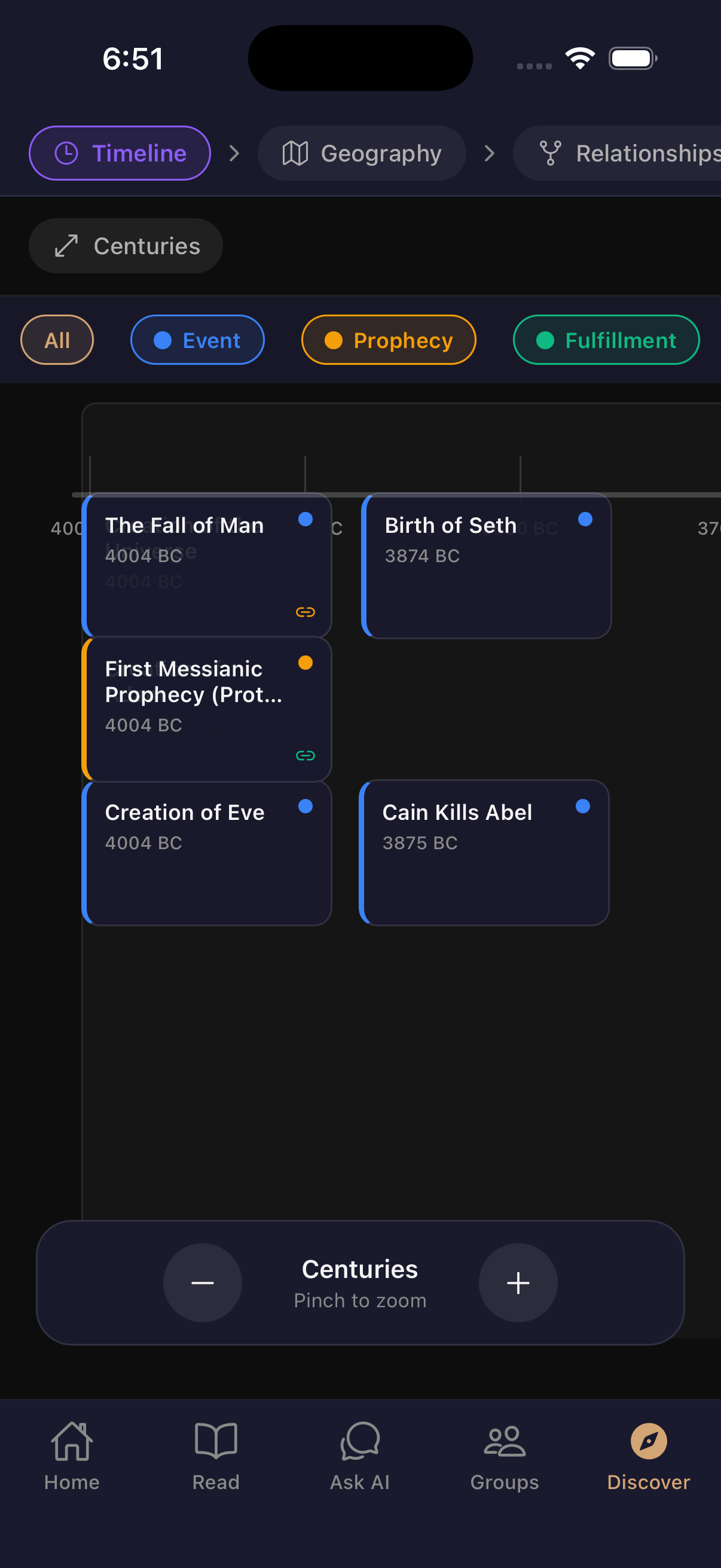 Timeline Feature